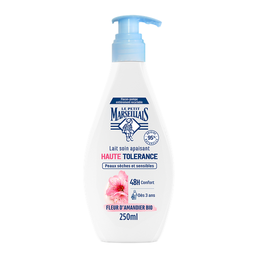 [3574661777412] LE PETIT MARSEILLAIS Lait corps hydratant apaisant haute tolérance fleur d'amandier 250 ml