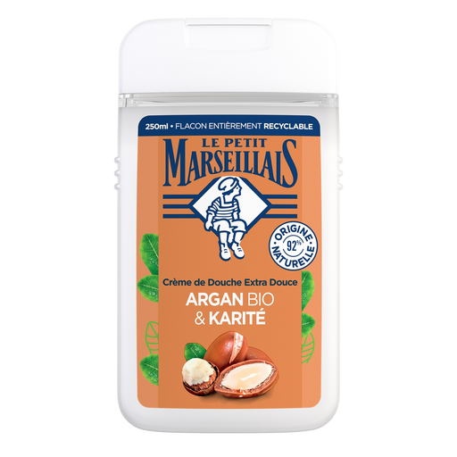 [3574661699653] LE PETIT MARSEILLAIS Gel douche hydratant extra doux argan bio et karité 250 ml