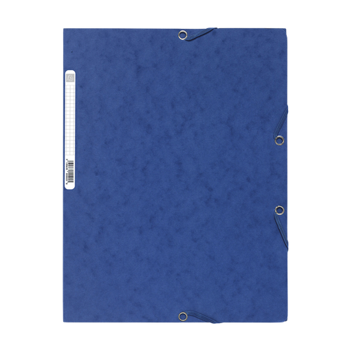 [3130630555025] EXACOMPTA Carpeta de gomas 3 solapas 24x32 cm cartón azul