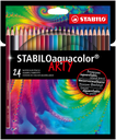 STABILO Lápices de colores acuarelables Aquacolor ARTY lote de 24