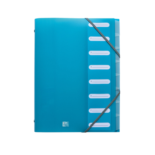 [3045050395840] OXFORD School Life File Folder A4 8-pocket blue