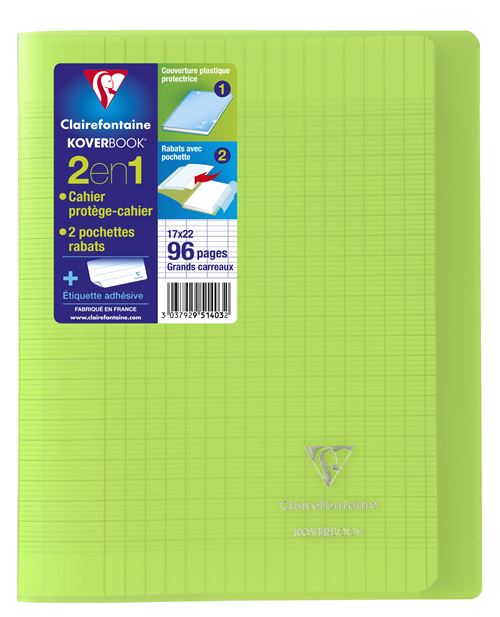 KOVERBOOK 17X22 96P VERT CLRF