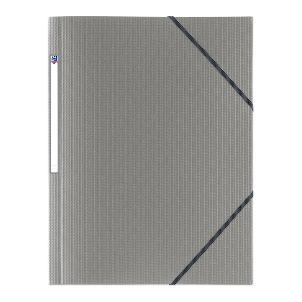 OXFORD Crossline Elasticated Folder A4 Grey