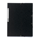 EXACOMPTA 3-Flap Elastic Folder 240x320 Glossy Card 390g Black