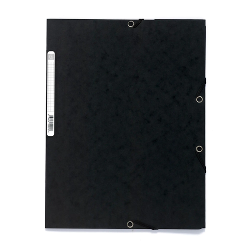 [3130630555018] EXACOMPTA Carpeta de 3 Solapas con Gomas 240X320 Cartulina Lustrada Negro 390 g
