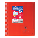 CLAIREFONTAINE Cuaderno Koverbook Espiral Envolvente 170x220 160 Páginas Seyes Rojo