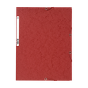 EXACOMPTA 3-Flap Elastic Folder 24x32cm Glossy Card Red