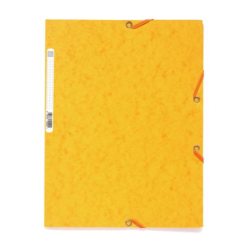[3130630555094] EXACOMPTA Carpeta de gomas 3 solapas 240x320 cartulina brillante amarillo 390g