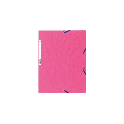 [3130630555209] EXACOMPTA Pasta de 3 abas com elásticos 24x32cm rosa fúcsia
