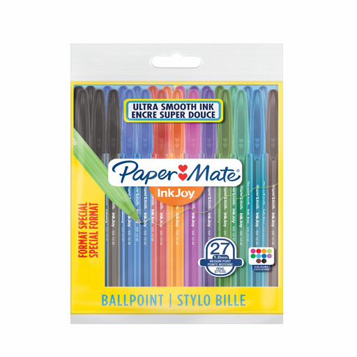 [3026980051303] PAPERMATE Pack 27 bolígrafos inkjoy 100 punta media surtidos fun