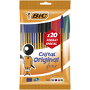 BIC Cristal Fine ballpoint pen assorted pack of 20