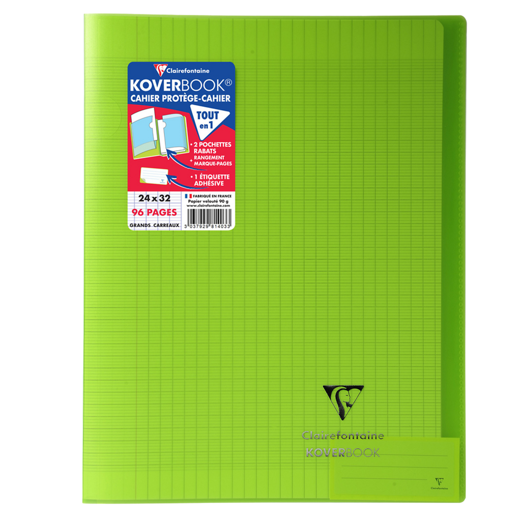 CLAIREFONTAINE Caderno Agrafado Koverbook 24x32 96 Páginas Seyes Verde