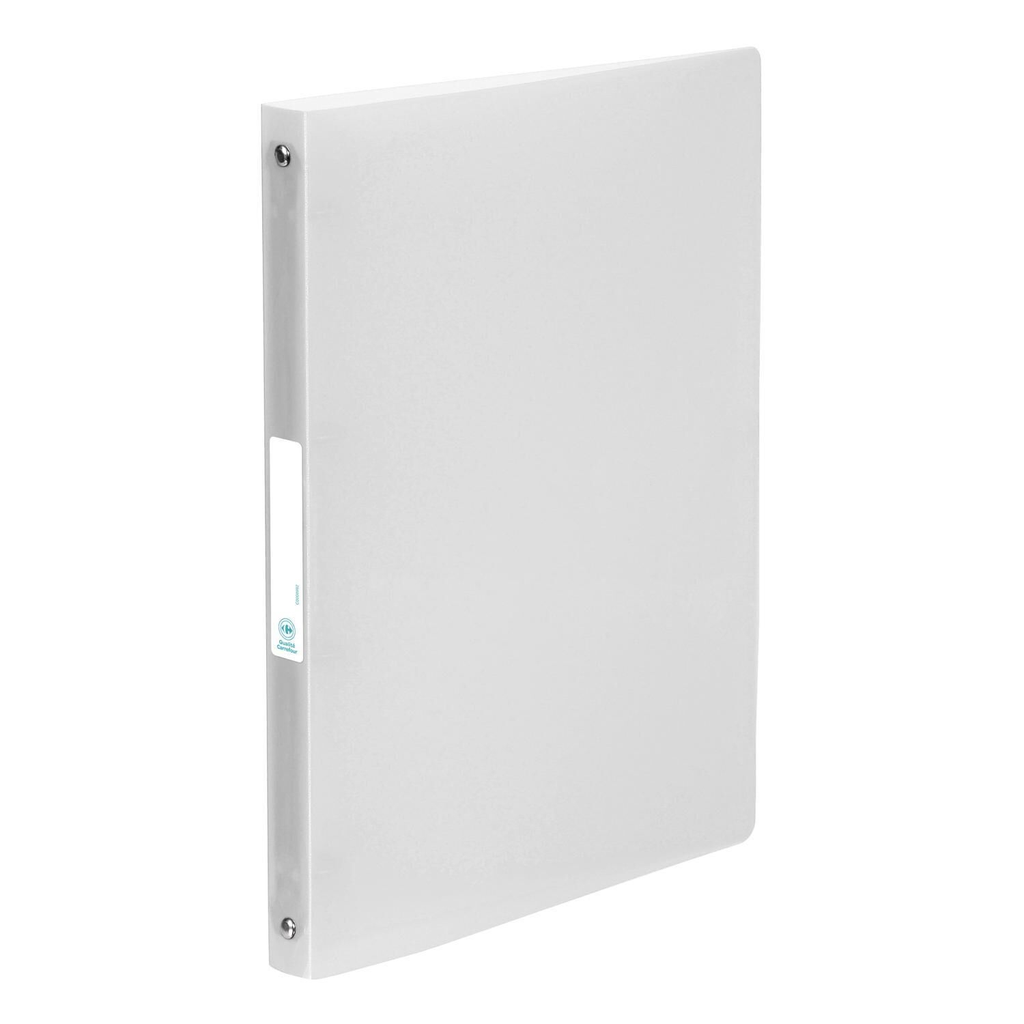 CARREFOUR Classeur dos 20mm 4 anneaux transparent 21x29,7cm