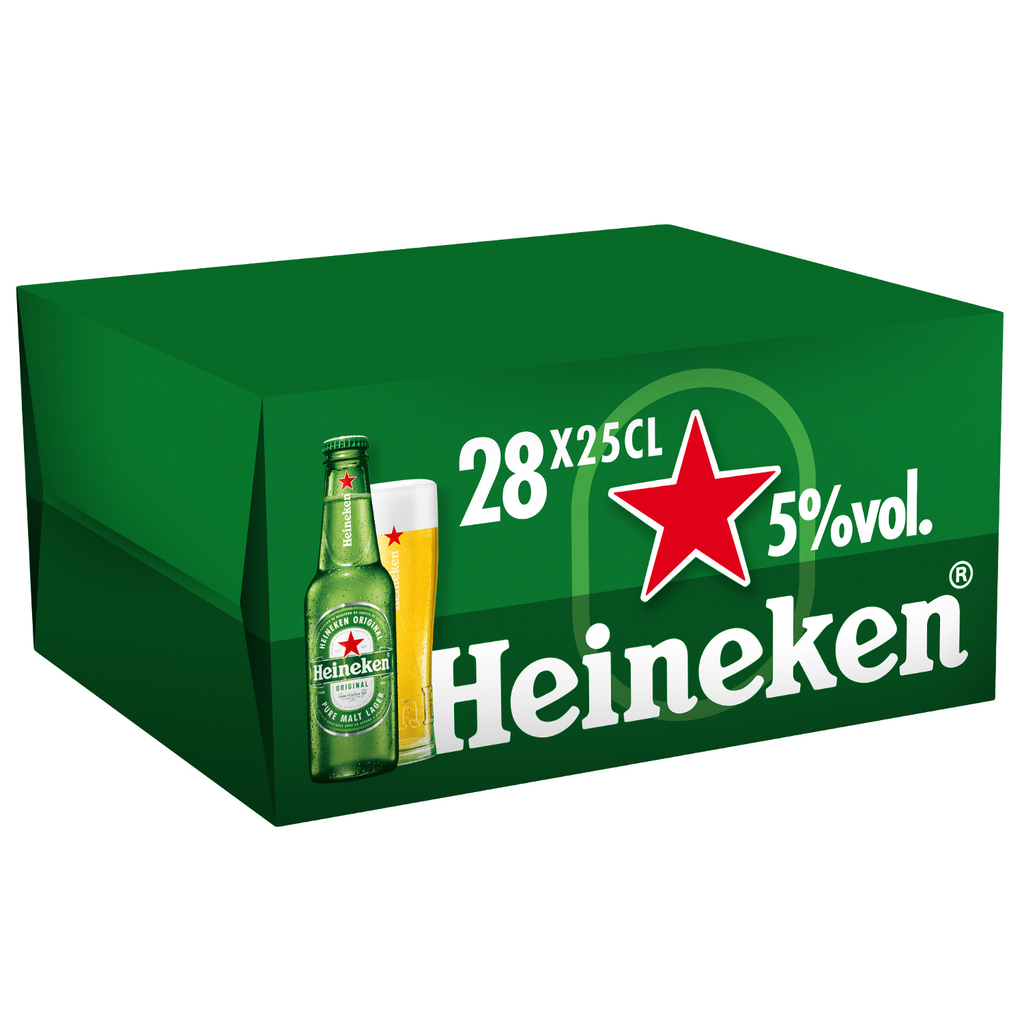 HEINEKEN Bière blonde 5% 28 x 25 cl