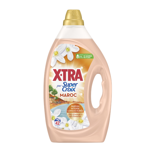 [3178041364294] SUPER CROIX Lessive liquide Maroc fleur d'oranger et lait d'amande 42 lavages 1,89 L