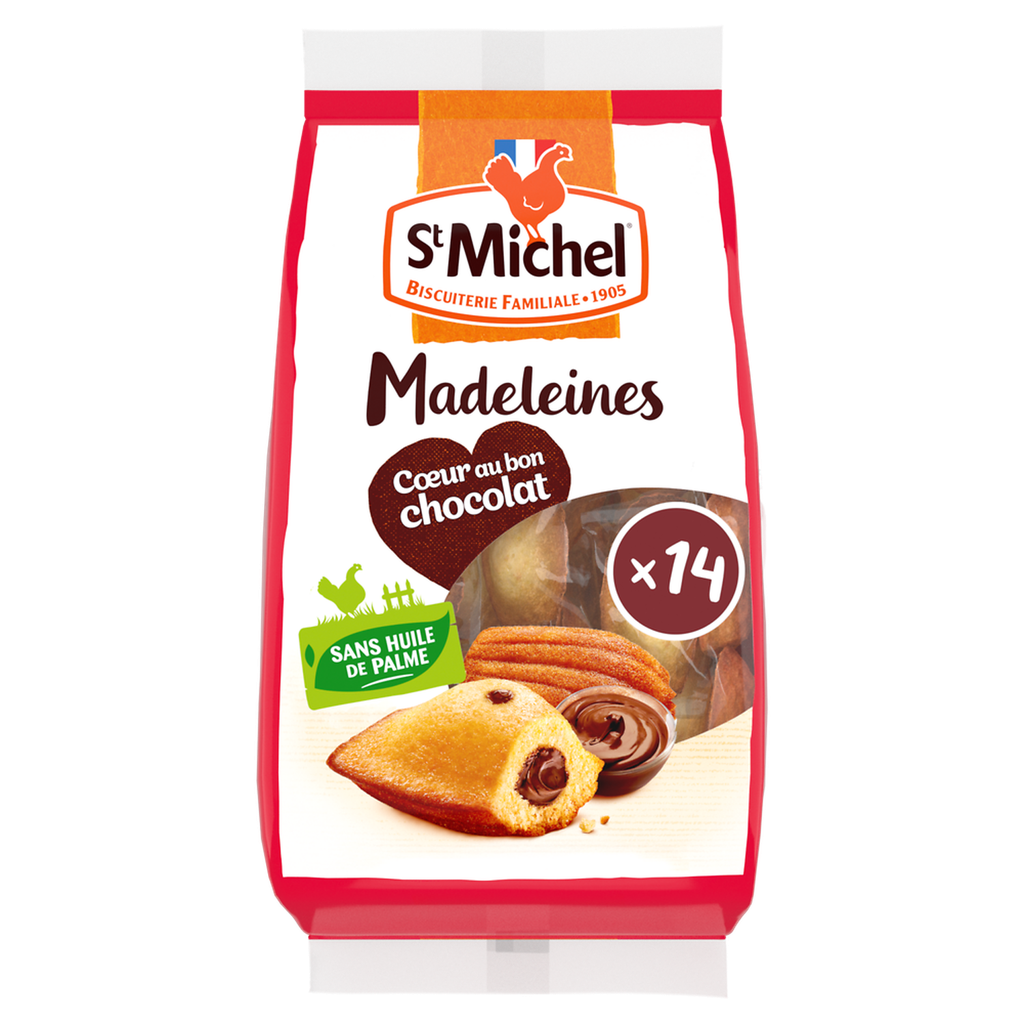 ST MICHEL Madeleines with chocolate heart 14 x 25 g