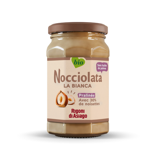 [8052575090346] RIGONI DI ASIAGO Nocciolata Bianca Pâte à tartiner bio aux noisettes 250 g