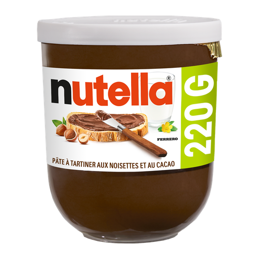 [0000080861263] NUTELLA Pâte à tartiner aux noisettes et au cacao 220 g