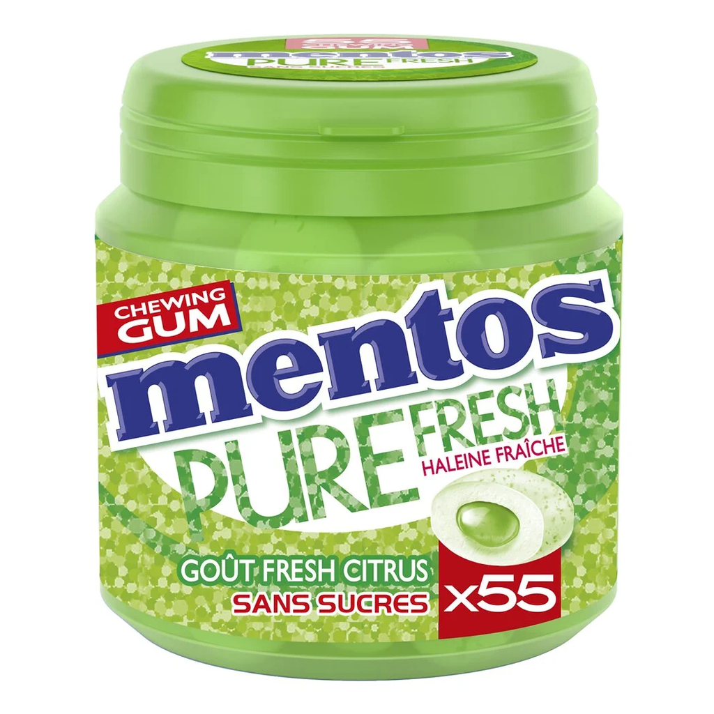 MENTOS Pure Fresh Chewing-gum Green Tea 55g