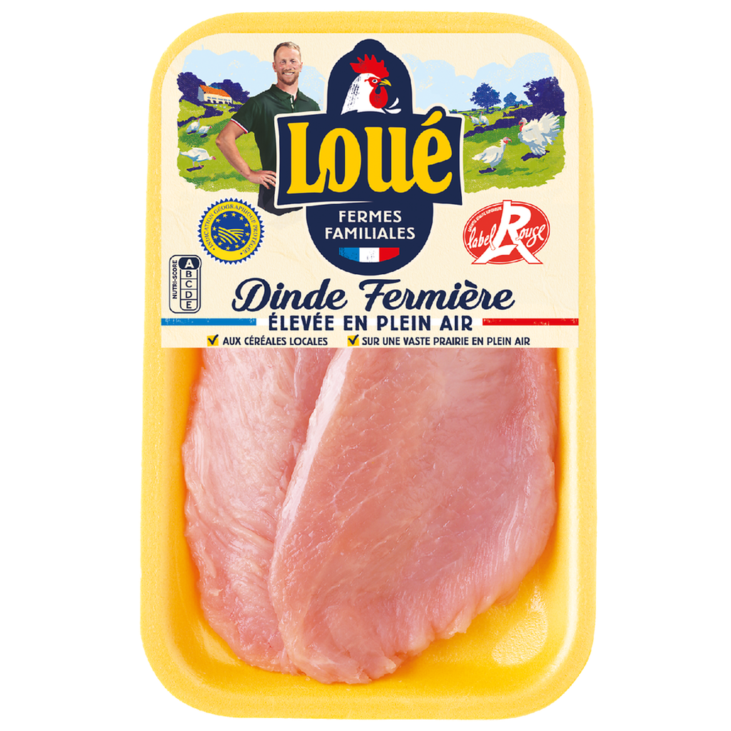 LOUE Escalope de dinde, 2 pièces