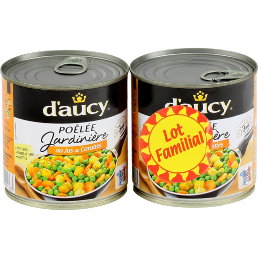 [3017800203569] D'AUCY Légumes cuisinés poêlée Jardinière 2 boites de 290 g