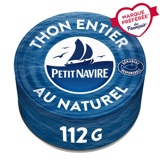 [3019081240820] PETIT NAVIRE Whole Tuna in Natural Juice 112 g