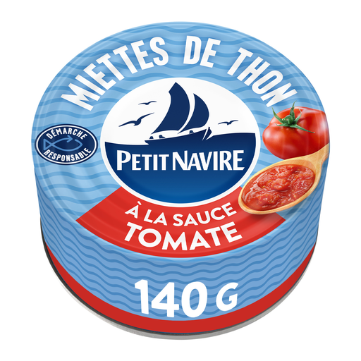 [3019089042501] PETIT NAVIRE Tuna flakes in tomato sauce responsible procurement 140 g
