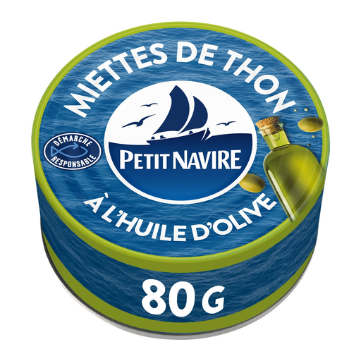 [3019089044475] PETIT NAVIRE Tuna Flakes in Extra Virgin Olive Oil 80 g