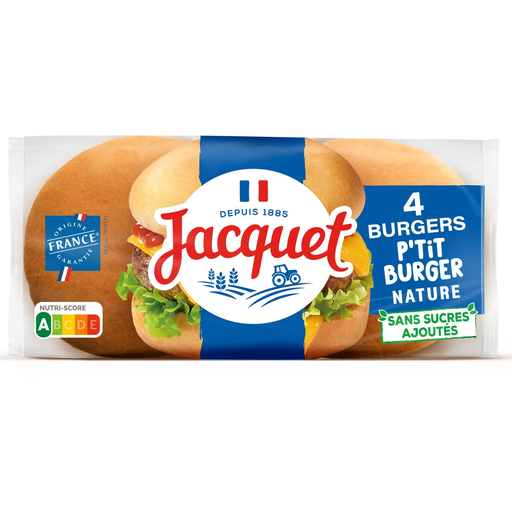 [3029330070993] JACQUET Pão de hambúrguer sem açúcares adicionados 220 g