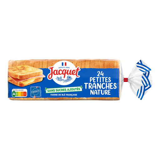 [3029330071129] JACQUET Pão de forma Pequenas Fatias Nature Sem Açúcares Adicionados 450 g