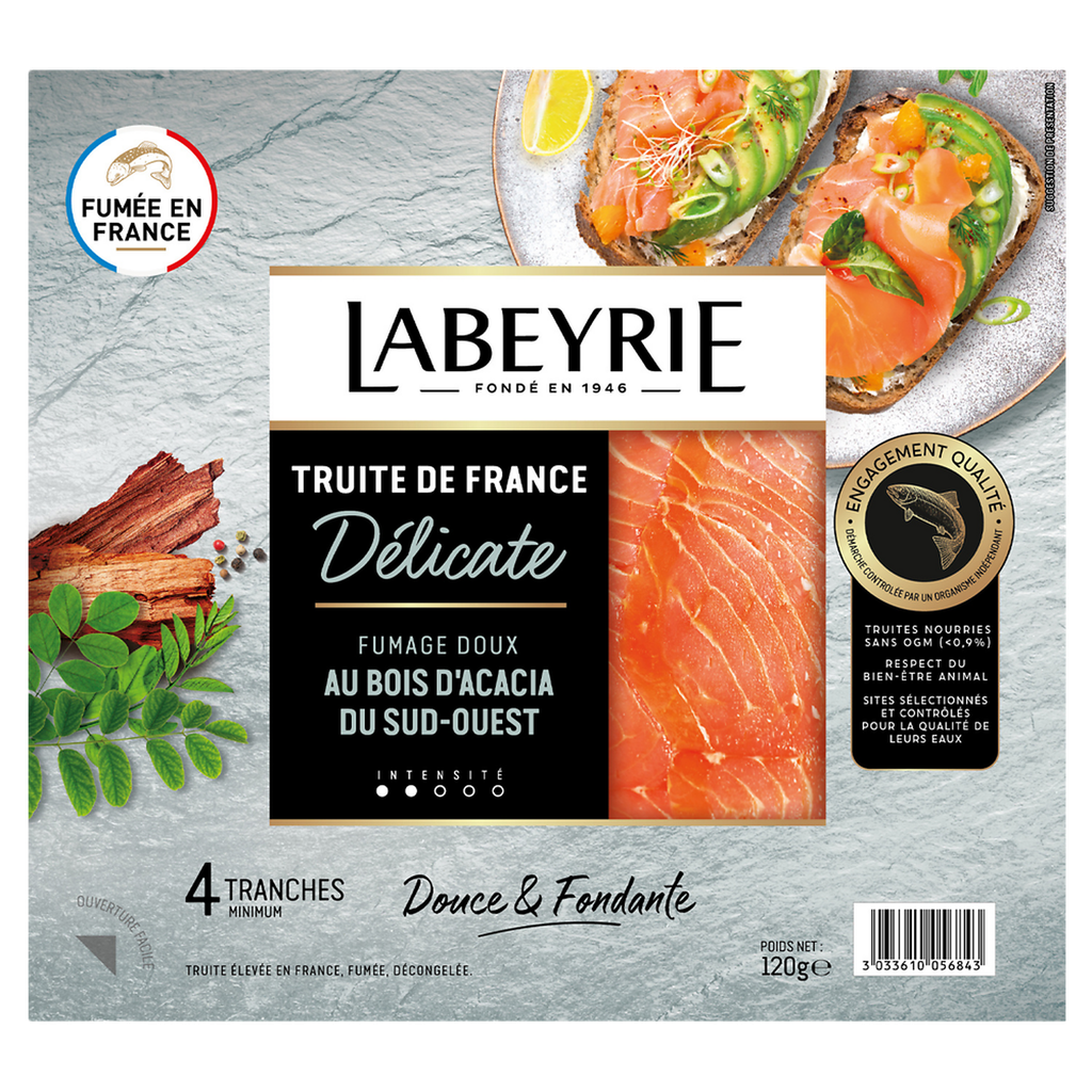 LABEYRIE Trucha ahumada de Francia 4 lonchas 120 g