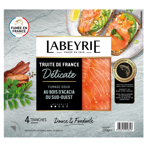 [3033610056843] LABEYRIE French Smoked Trout 4 slices 120 g