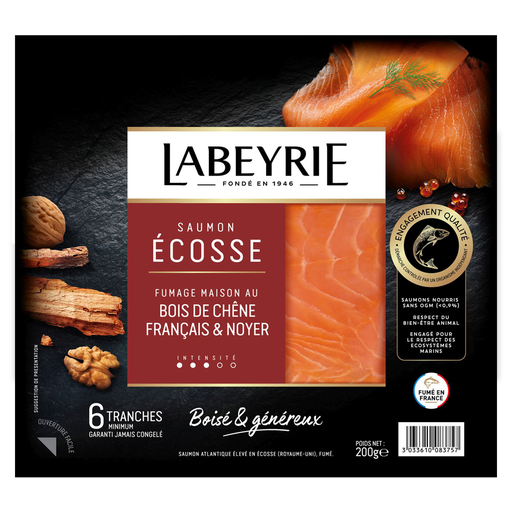 [3033610083757] LABEYRIE Salmão fumado da Escócia 6 fatias 200 g