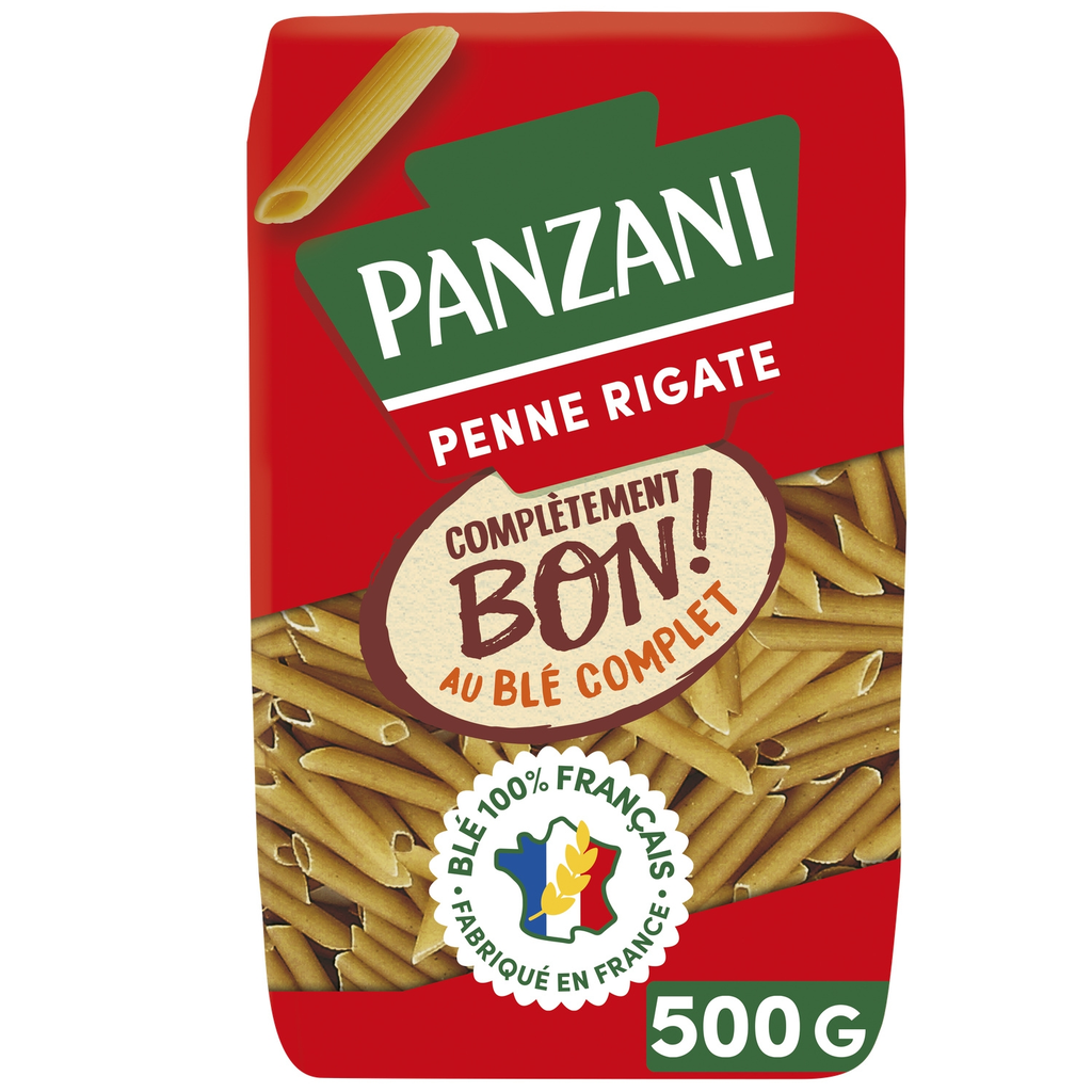 PANZANI Pâtes Penne Complètement Bon 500 g