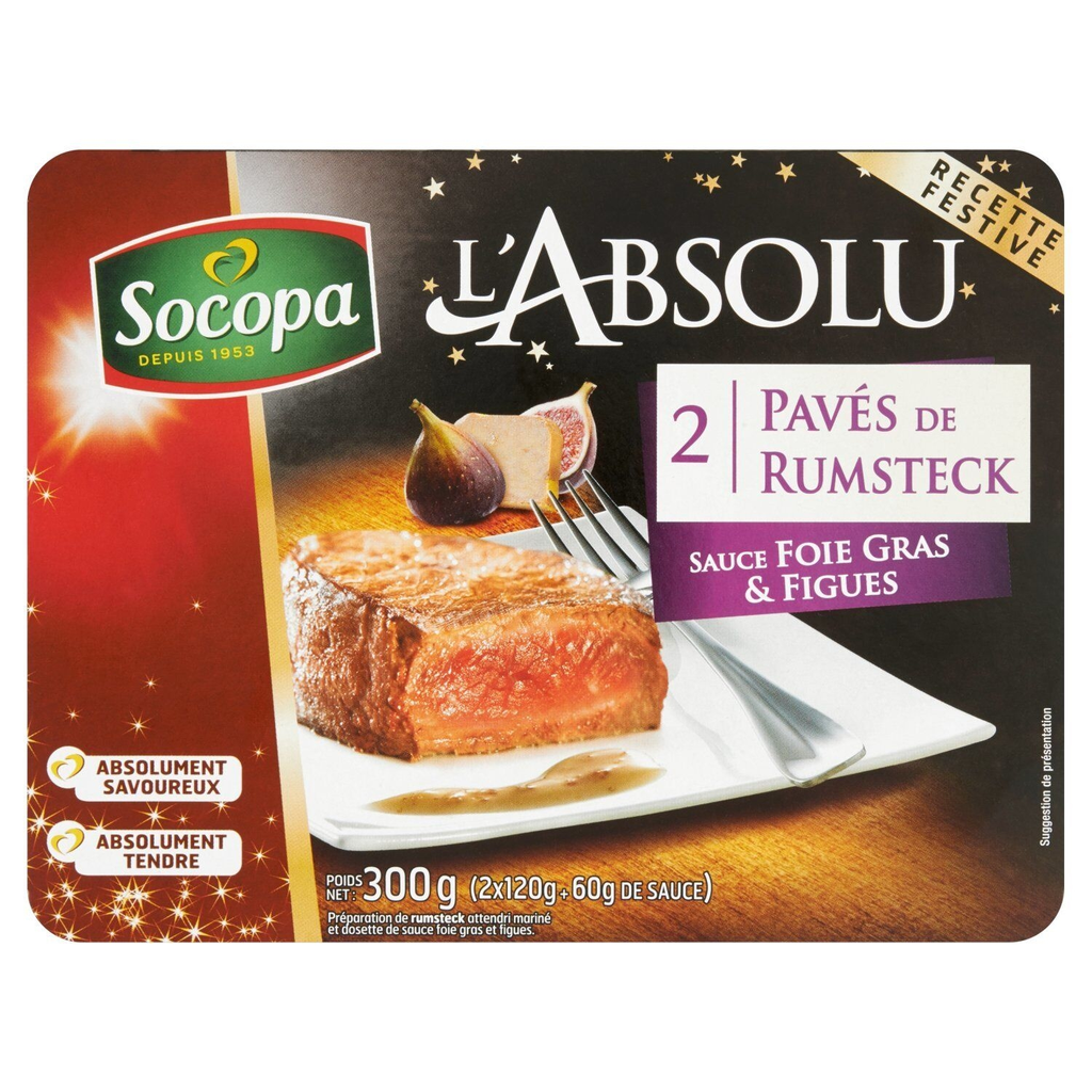 SOCOPA L'Absolue Bife de vaca com molho de foie gras e figos 300 g