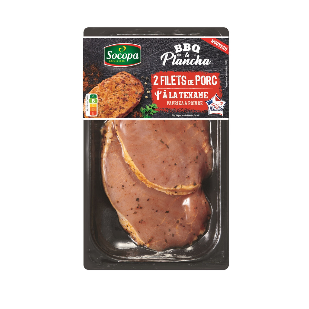 SOCOPA Filetes de cerdo marinados estilo Texano 200 g
