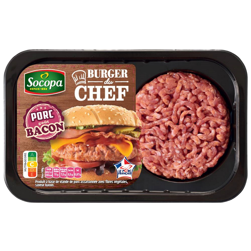 SOCOPA Burger du chef porc goût bacon 220 g