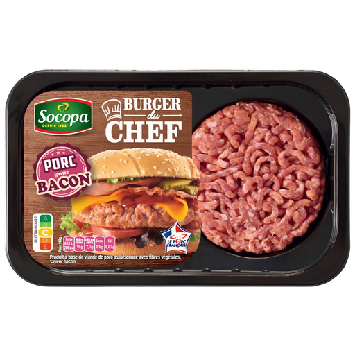 [3039050535856] SOCOPA Burger do chef porco sabor bacon 220 g