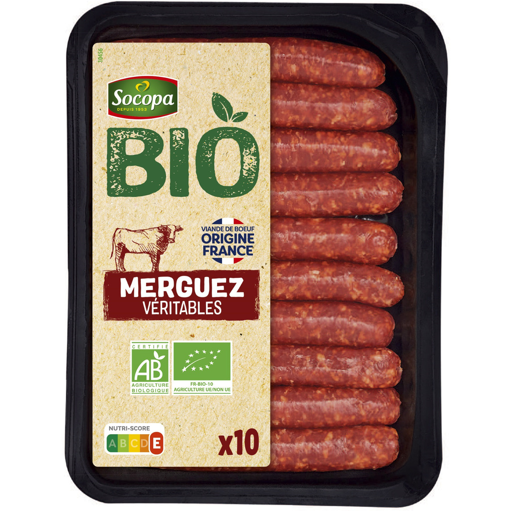 MERGUEZ thin Organic sausages 10 x 23 g