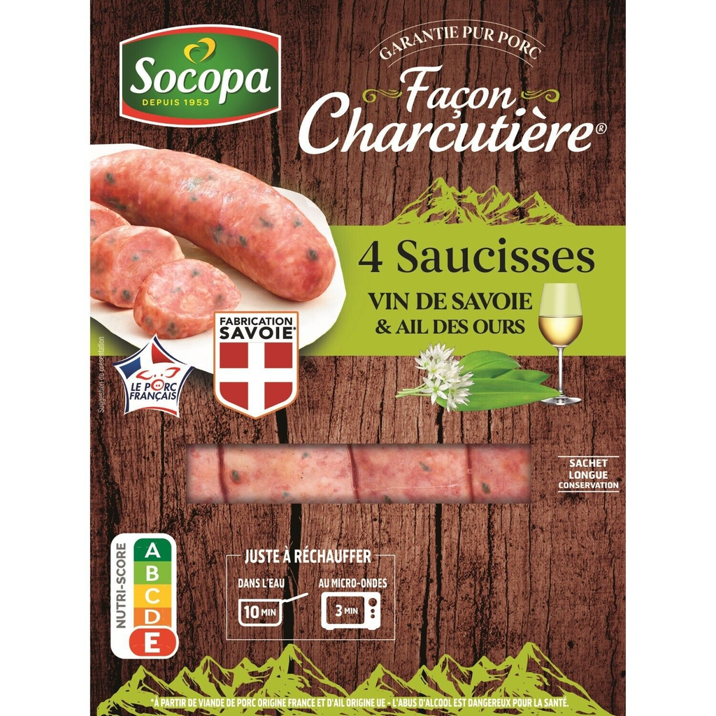 SOCOPA Sausage with Savoie wine and wild garlic 320 g