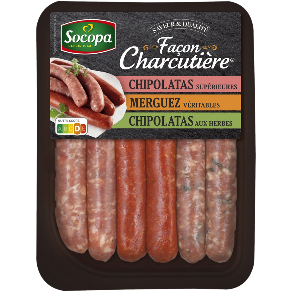 SOCOPA Sortido de chipolatas e merguez 330 g