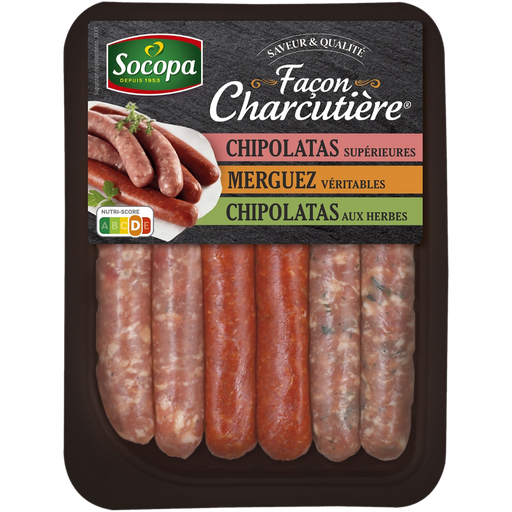 [3039050649171] SOCOPA Chipolatas and merguez assortment 330 g