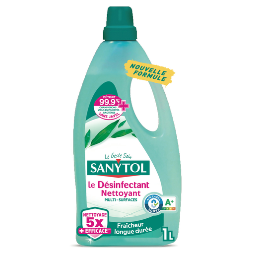 [3045206390200] SANYTOL Nettoyant Ménager Désinfectant Multi-Surfaces Eucalyptus 1 L