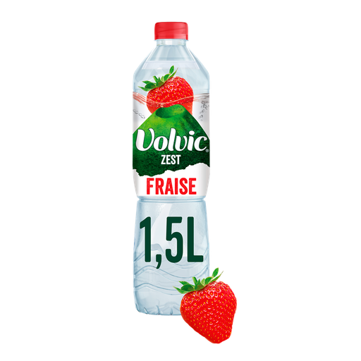 [3057640580833] VOLVIC Flavoured mineral water strawberry ZEST 1.5 L
