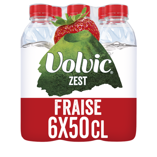 [3057640581243] VOLVIC Flavoured Mineral Water Strawberry ZEST 6 x 50 cl