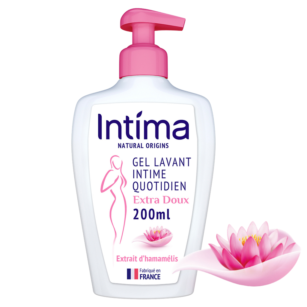INTIMA Gel de higiene íntima natural extra suave con hamamelis 200 ml