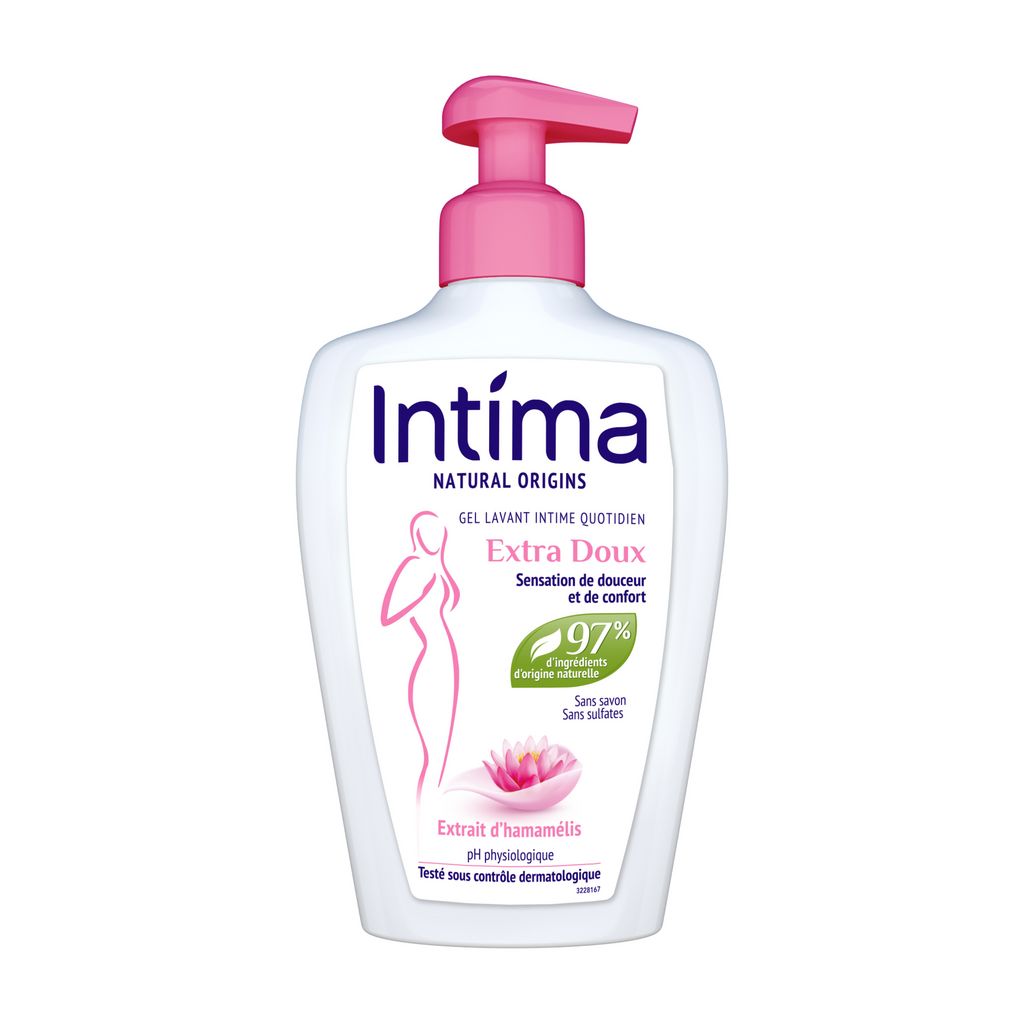 Intima Gel Douche Intime Extra Doux À L'Extrait D'Hamamélis Usage Quotidien Flacon De 200Ml