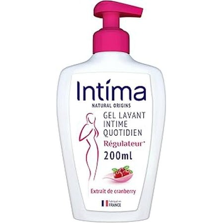 Intima Gel Douche Intime Natural Origins Régulateur Active à l'Extrait de Cranberry : le flacon de 200mL
