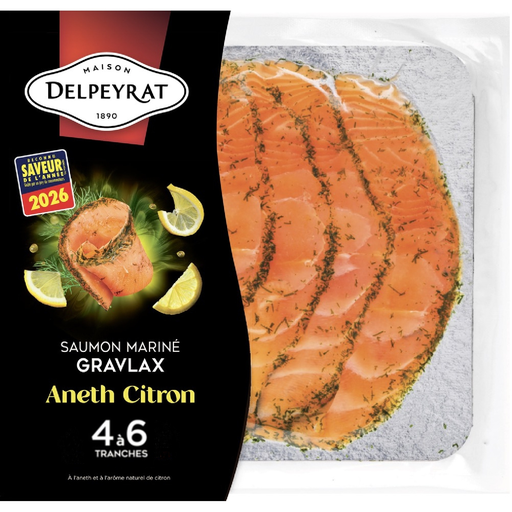 [3067163664071] DELPEYRAT Salmão marinado estilo gravlax aneto limão 100 g