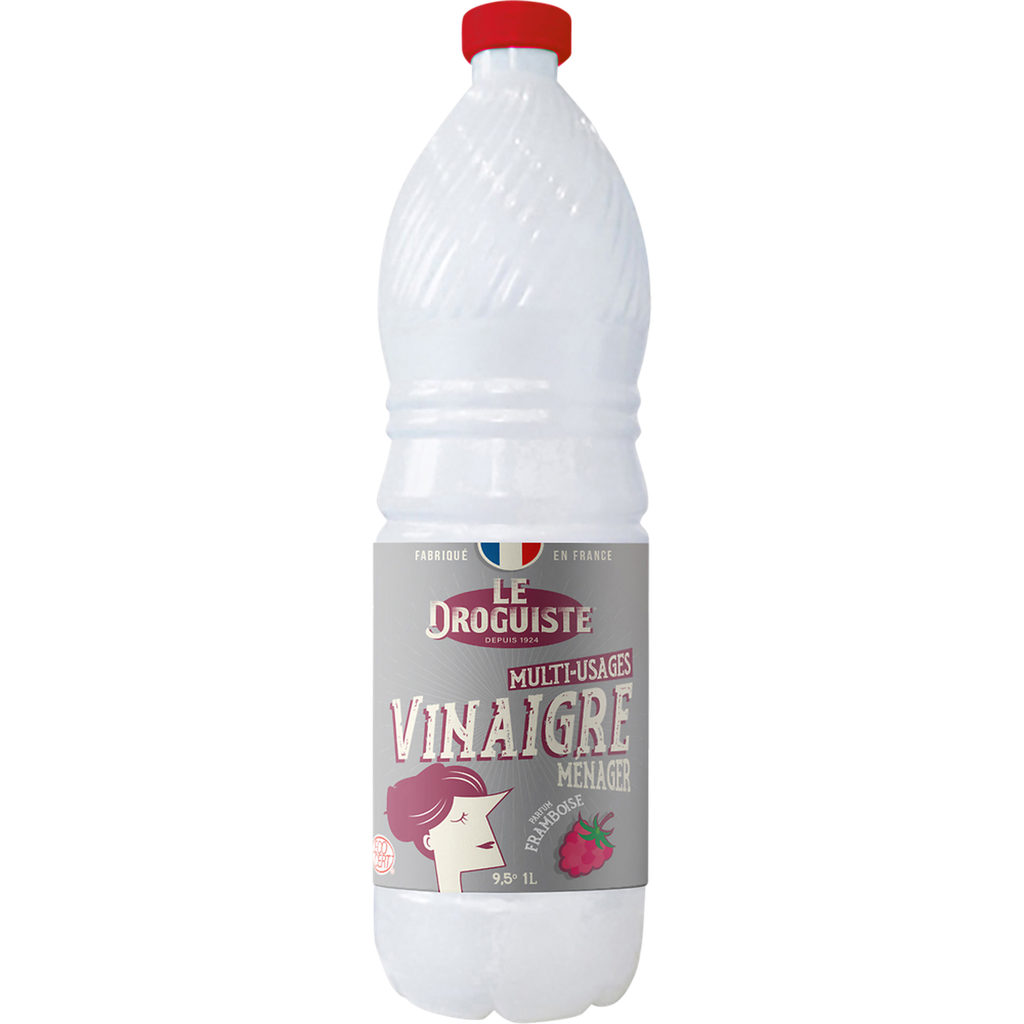 LE DROGUISTE Vinaigre de ménage nettoyage framboise 9,5° Ecocert 1 L